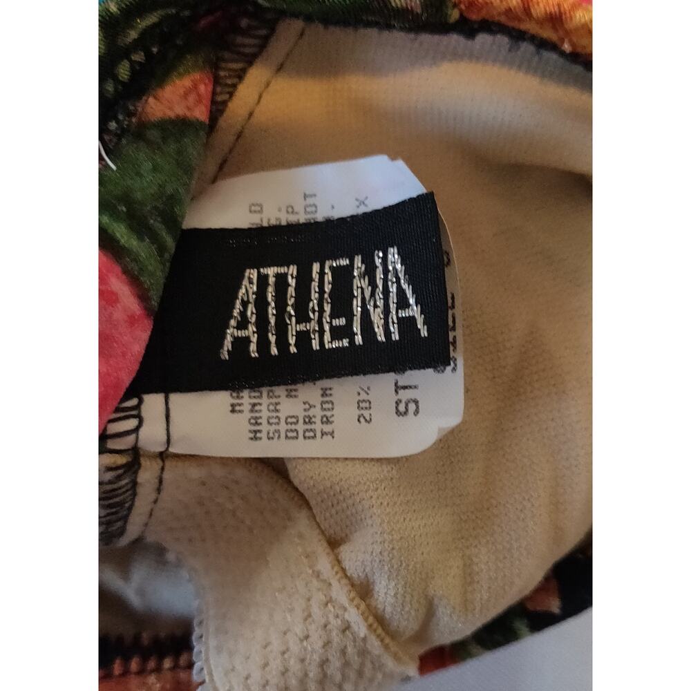 Vintage Athena Swimsuit Sz 8 Tropical Hawaiian Floral Keyhole Front USA - Picture 7 of 16